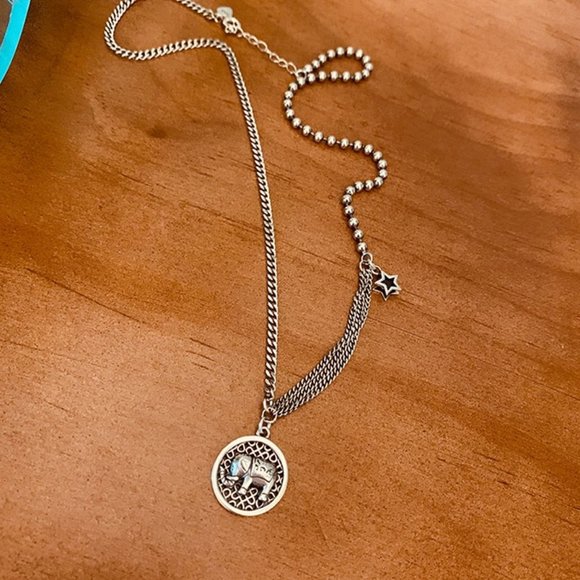 *NEW 925 Sterling Silver Vintage Elephant Necklace - Picture 2 of 4